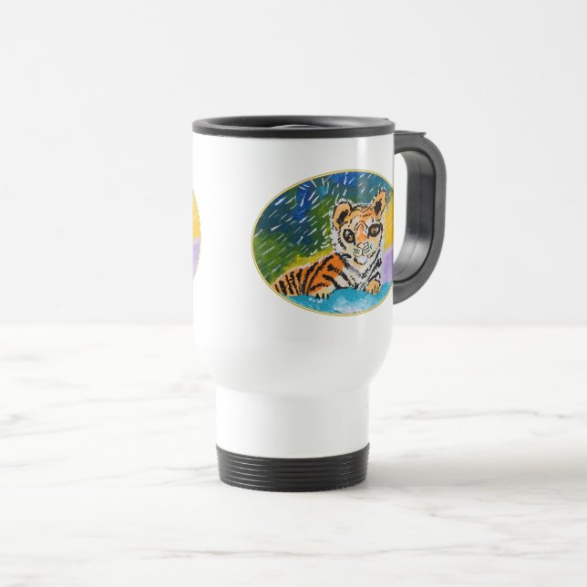 Mug De Voyage Baby Tiger "Art by Kids" (Devant droit)