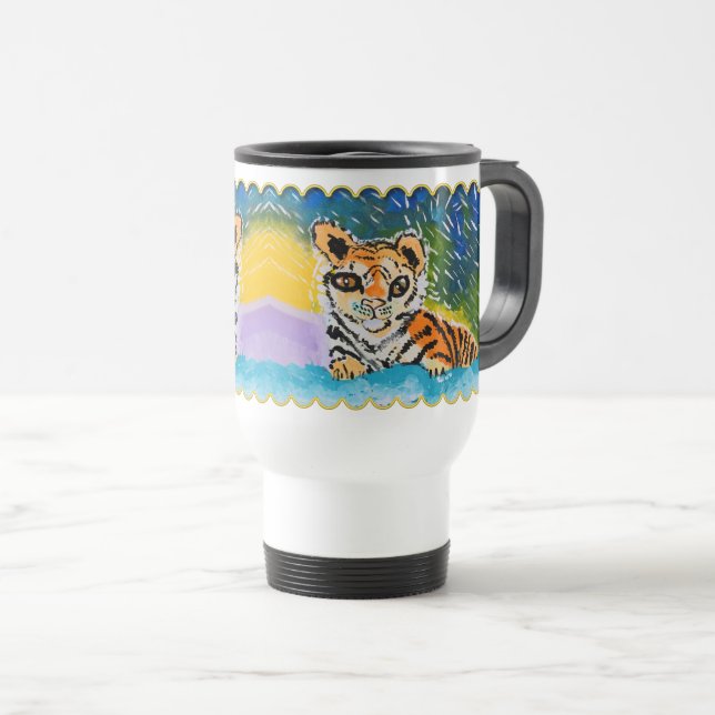 Mug De Voyage Baby Tiger "Art by Kids" (Devant droit)