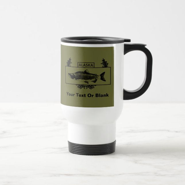 Mug De Voyage Badge de pêcheur de combat de l'Alaska (Droite)