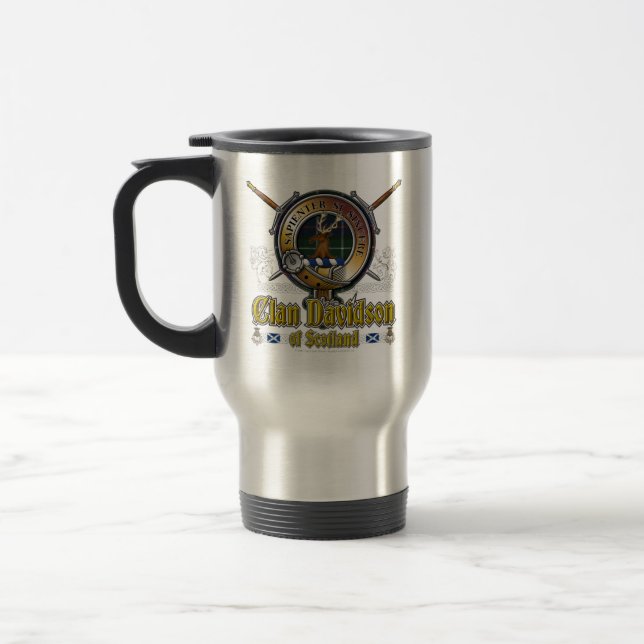 Mug De Voyage Badge du clan Davidson (Gauche)