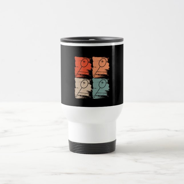 Mug De Voyage Badminton Racket Badminton Retro (Centre)
