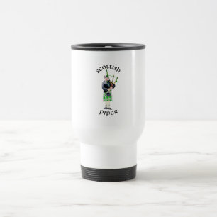 Mug De Voyage Bagpiper de gentillesse dans Green Kilt