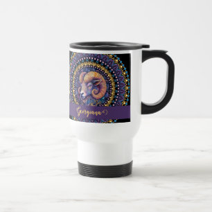 Mug De Voyage Baies Whimsical personnalisées Zodiac Dot Mandala