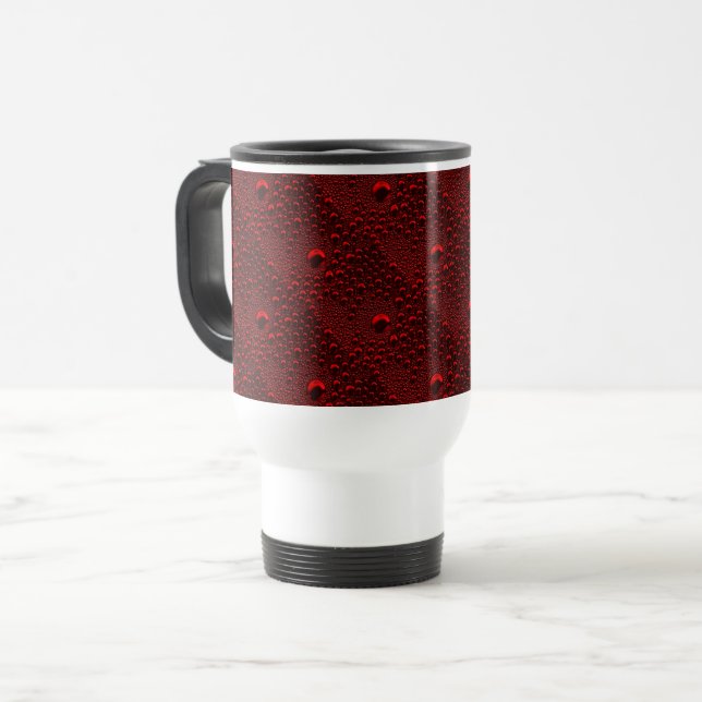 Mug De Voyage Baisses d'eau sur le métal Crimson (Devant gauche)