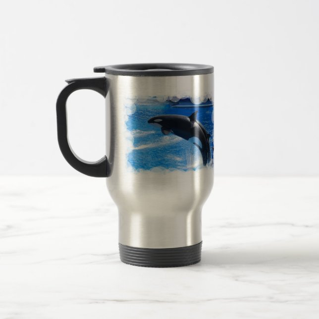 Mug De Voyage Baleine sautante d'orque (Gauche)