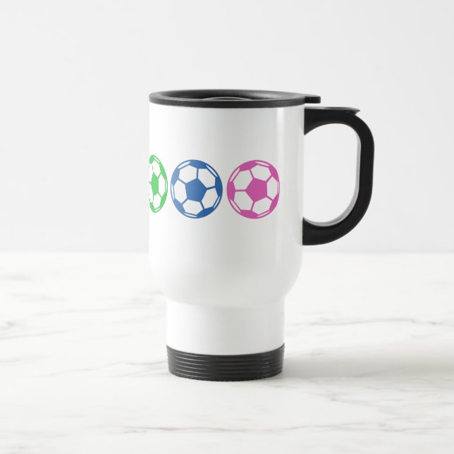 Mug De Voyage Balles de soccer arc-en-ciel (Droite)