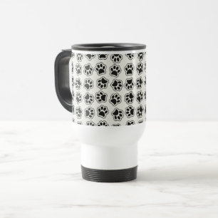 Mug De Voyage Balles noires, Paws de chien, Paws de chat, Plan