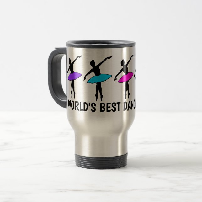Mug De Voyage Ballet de l'enseignant de danse Ballerina Tutu (Devant gauche)