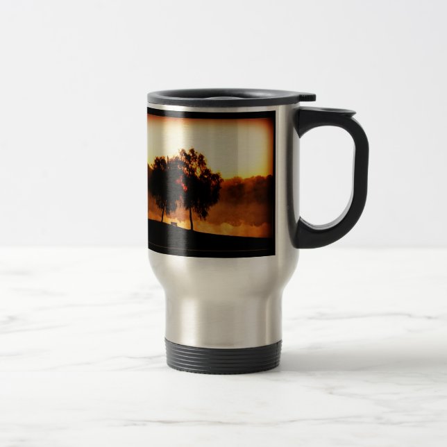 Mug De Voyage Banc du crépuscule Arbres (Droit)