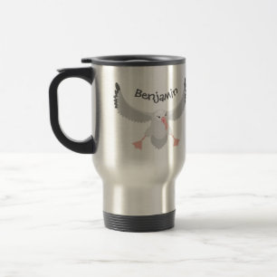 Mug De Voyage Bande dessinée de l'oiseau mûre albatros