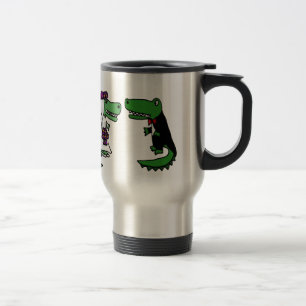 Mug De Voyage Bande dessinée drôle de jeunes mariés d'alligat