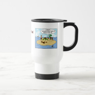 Mug De Voyage Bande dessinée drôle Woodturner sur l'île