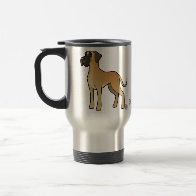 Mug De Voyage Bande dessinée great dane (Gauche)