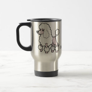 Mug De Voyage Bande dessinée standard/caniche de miniature/joue