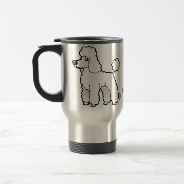 Mug De Voyage Bande dessinée standard/caniche de miniature/jouet (Gauche)