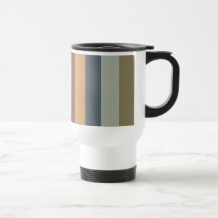 Mug De Voyage bandes de couleur colorées pastel
