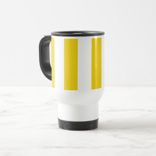 Mug De Voyage Bandes Jaunes, Blancs, Motif rayé