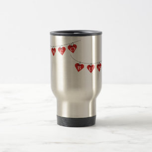 Mug De Voyage Bannière de coeur de Bunco