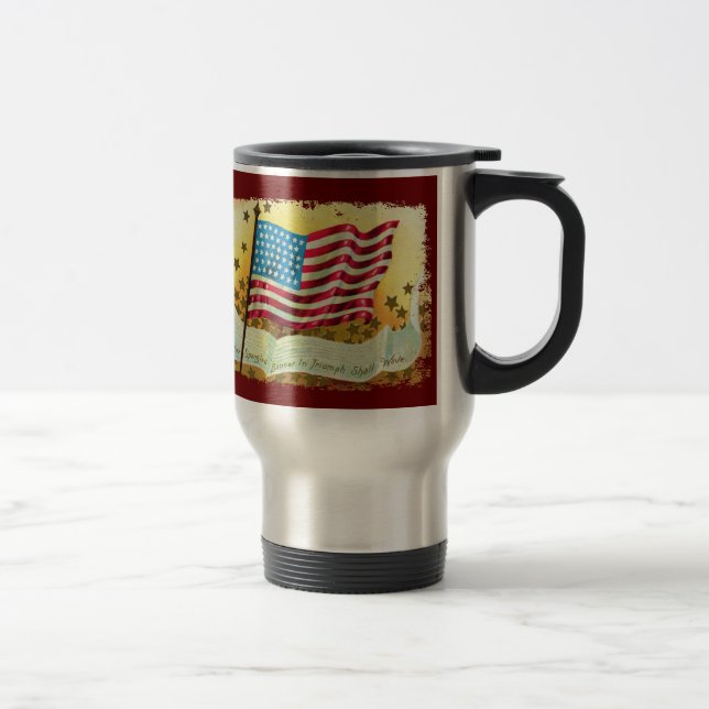 Mug De Voyage Bannière étoilée Drapeau Voyage Mug (Droit)