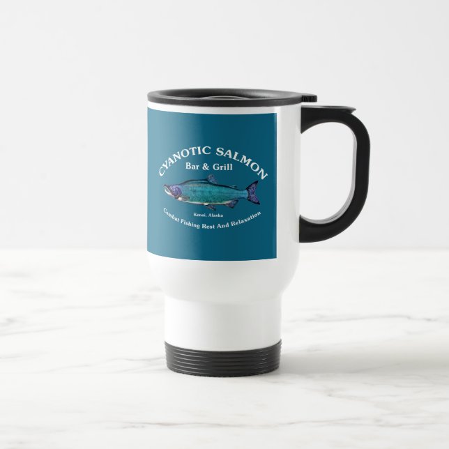 Mug De Voyage Bar et Grill Saumon Cyanotique (Droite)