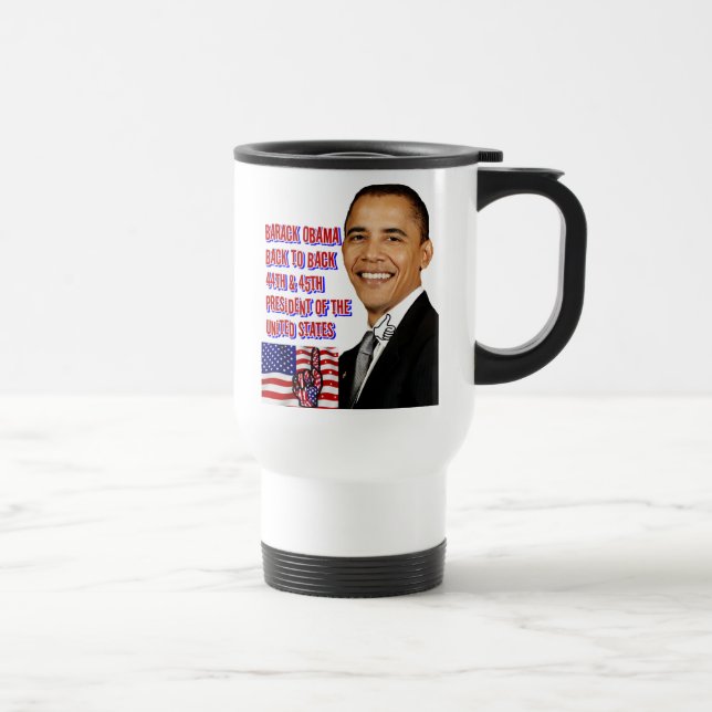Mug De Voyage Barack Obama, Dos à Dos_ (Droite)