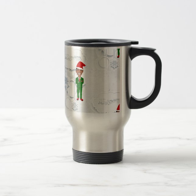 Mug De Voyage barack obama père Noël (Droit)