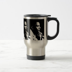Mug De Voyage Barack Obama - Voyage à profil noir et blanc
