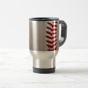 Mug De Voyage Baseball et Softball Classiques Couture Rouge