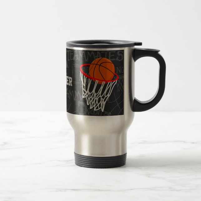 Mug De Voyage Basket-ball et cerceau de tableau de bord personna (Droit)