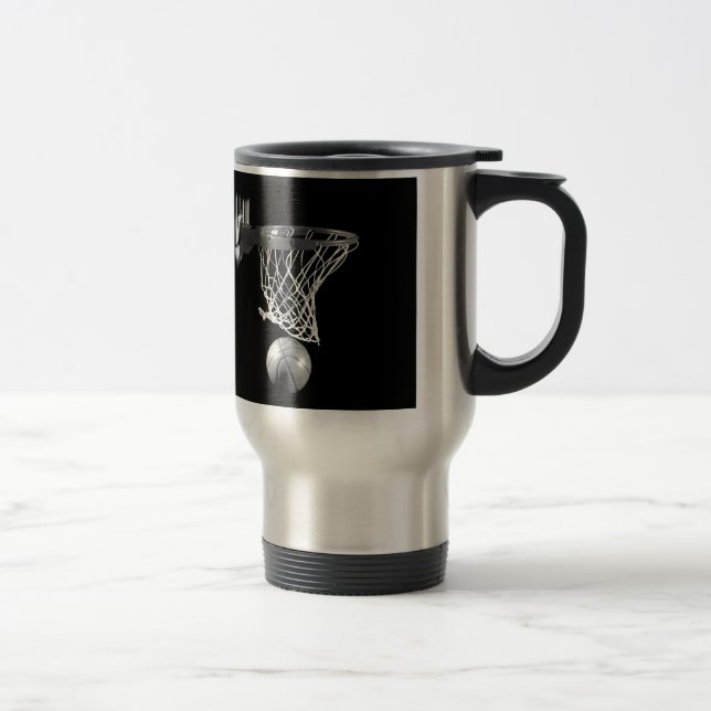 Mug De Voyage Basket-ball noir et blanc (Droit)