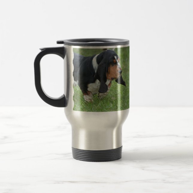 Mug De Voyage Basset Hound mignon (Gauche)