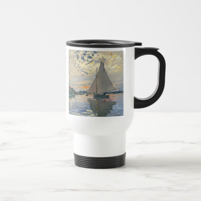 Mug De Voyage Bateau à voile de Monet Impressionnisme français C (Droite)