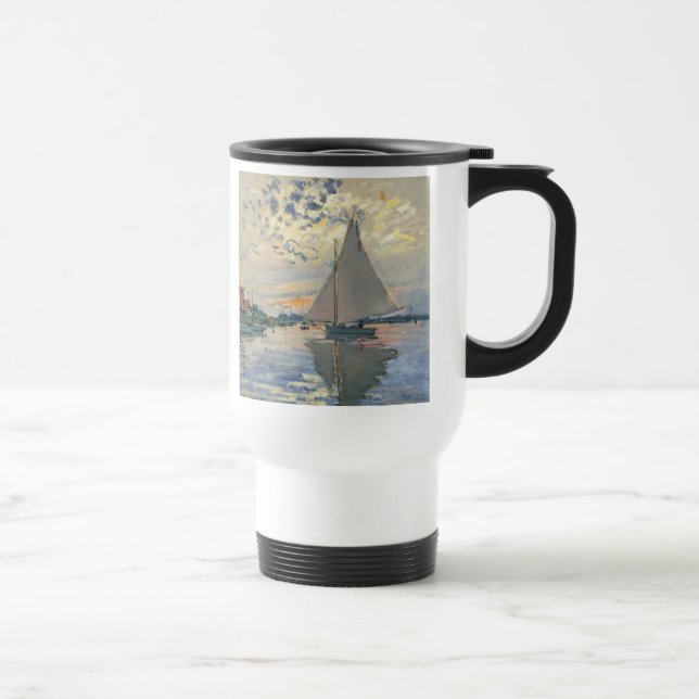 Mug De Voyage Bateau à voile de Monet Impressionnisme français C (Droite)