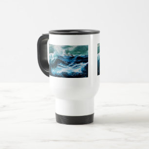 Mug De Voyage Bateau dans la mer dans la tempête