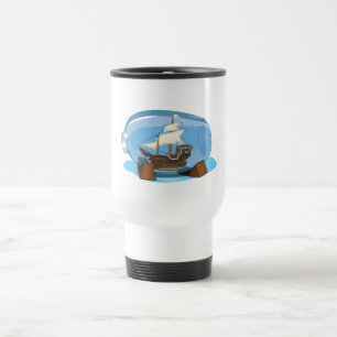 Mug De Voyage Bateau dans une bouteille en mer