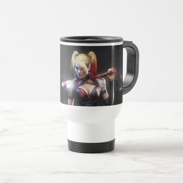 Mug De Voyage Batman Arkham Knight | Harley Quinn avec chauve-so (Devant droit)