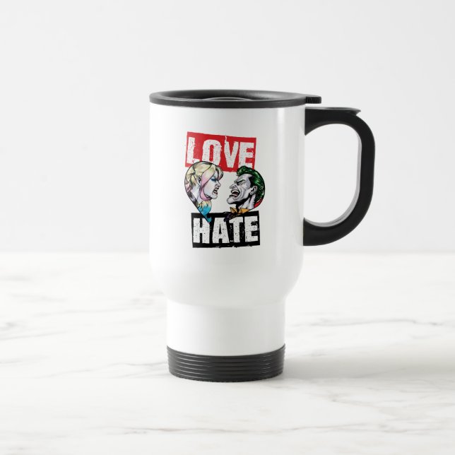Mug De Voyage Batman | Harley Quinn & Joker Love/Hate (Droite)