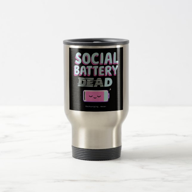 Mug De Voyage Batterie sociale : mort (Centre)