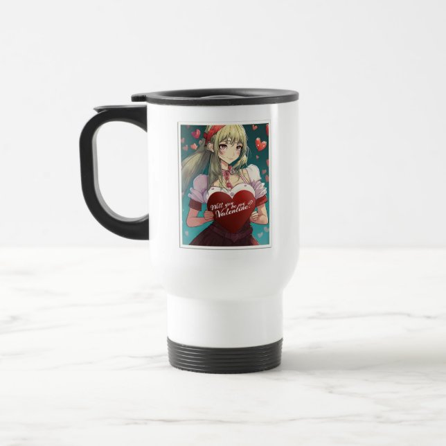 Mug De Voyage Be My Valentine in Manga Style 33893 (Gauche)