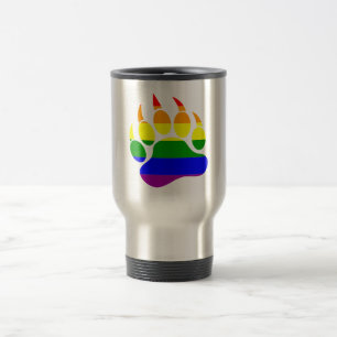 Mug De Voyage Bear Paw Rainbow Flag net et propre look -Travel M