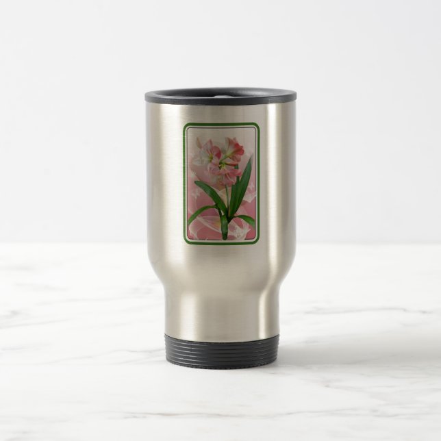 Mug De Voyage Beau Amaryllis Floral À Thème Floral (Centre)