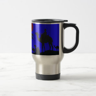 Mug De Voyage Beau Extraordinaire Sunset Camel Safari Art Imprim