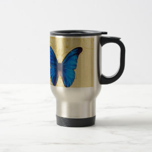 Mug De Voyage Beau papillon bleu art Vintage