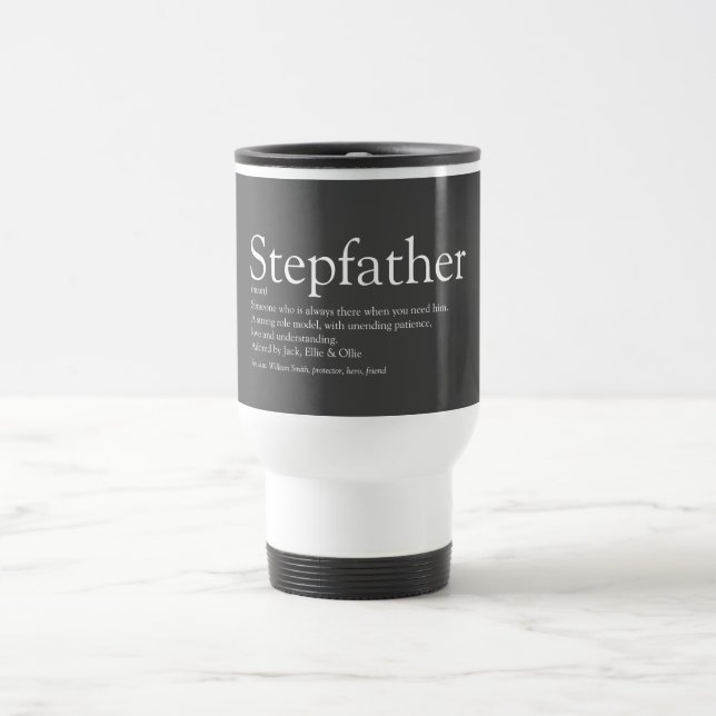 Mug De Voyage Beau-père Définition Gris Amusant (Centre)