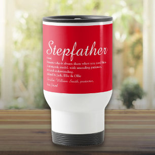 Mug De Voyage Beau-père Définition Moderne Écriture Rouge