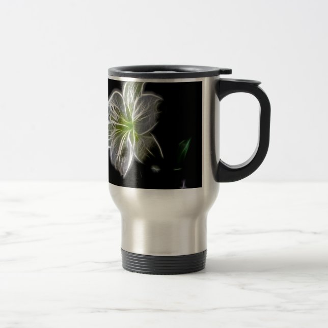 Mug De Voyage Beauté de la nature de la fleur de lys blanc (Droit)