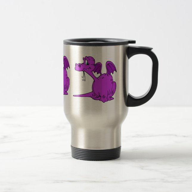 Mug De Voyage Bébé pourpre mignon de dragon (Droit)