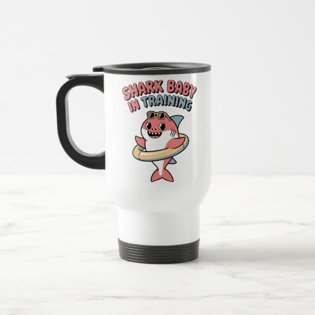 Mug De Voyage Bébé requin en formation | Enfants (Gauche)