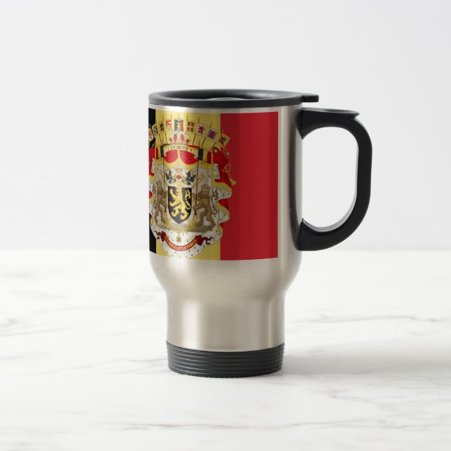 Mug De Voyage Belgium Flag & COA (Droit)