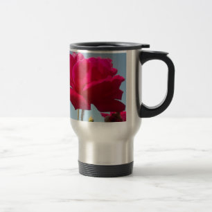 Mug De Voyage Belle belle Rose céleste rouge contre bleu